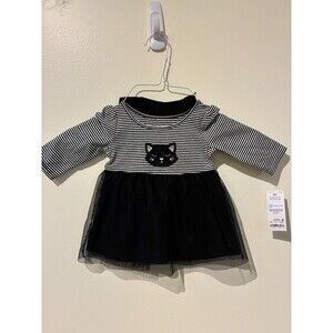 NWT Carter's Just One You Black Cat Dress & Diaper Cover Halloween Outfit - 3M
